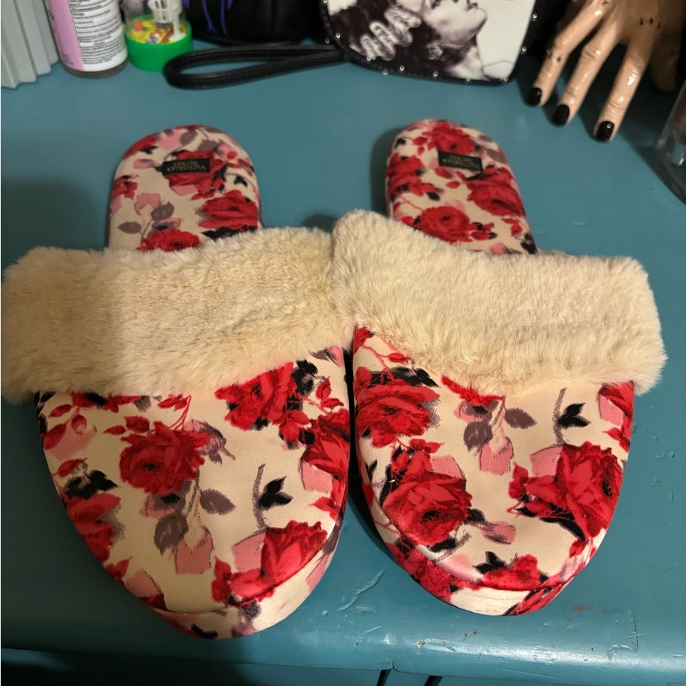 Victoria’s Secret Satin Slippers with Bag
